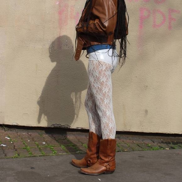 Vintage Sancho tan oiled leather biker boots 8 - Picture 5 of 11